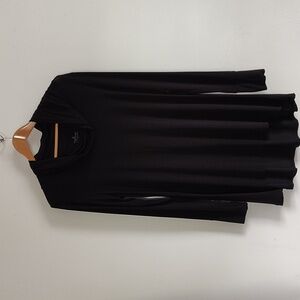 Women’s Black Cowel Neck Long-Sleeve Tunic w/ Thumbholes